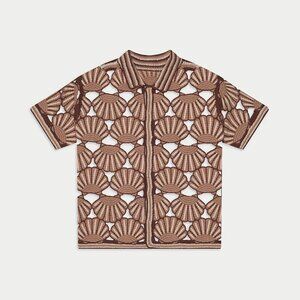Mavrans Seashell Crochet Knit Shirt (Mens)